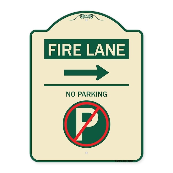 Signmission Fire Lane No Parking Heavy-Gauge Aluminum Architectural Sign, 24" x 18", TG-1824-24011 A-DES-TG-1824-24011 - main